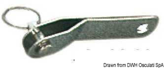 Cavalier en inox 4 trous pour bôme de 40/50 mm longueur 80 mm